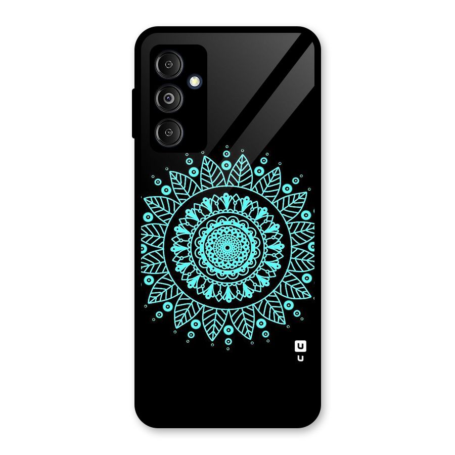 Circles Pattern Art Glass Back Case for Galaxy M14 5G