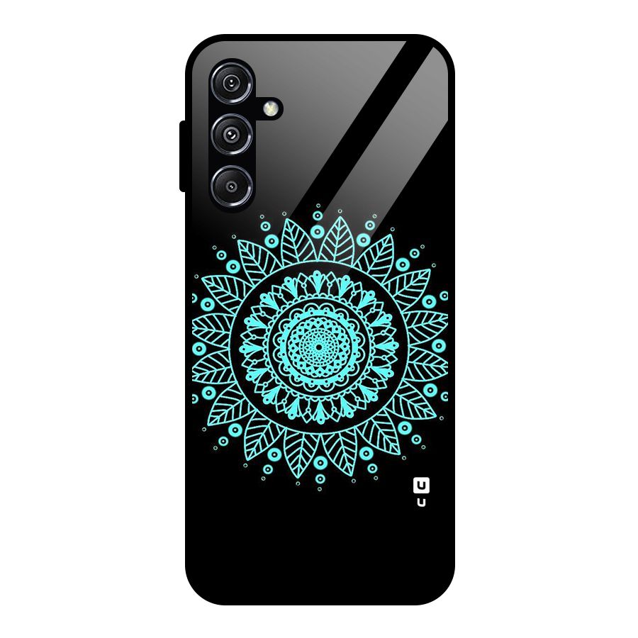 Circles Pattern Art Glass Back Case for Galaxy M34 5G