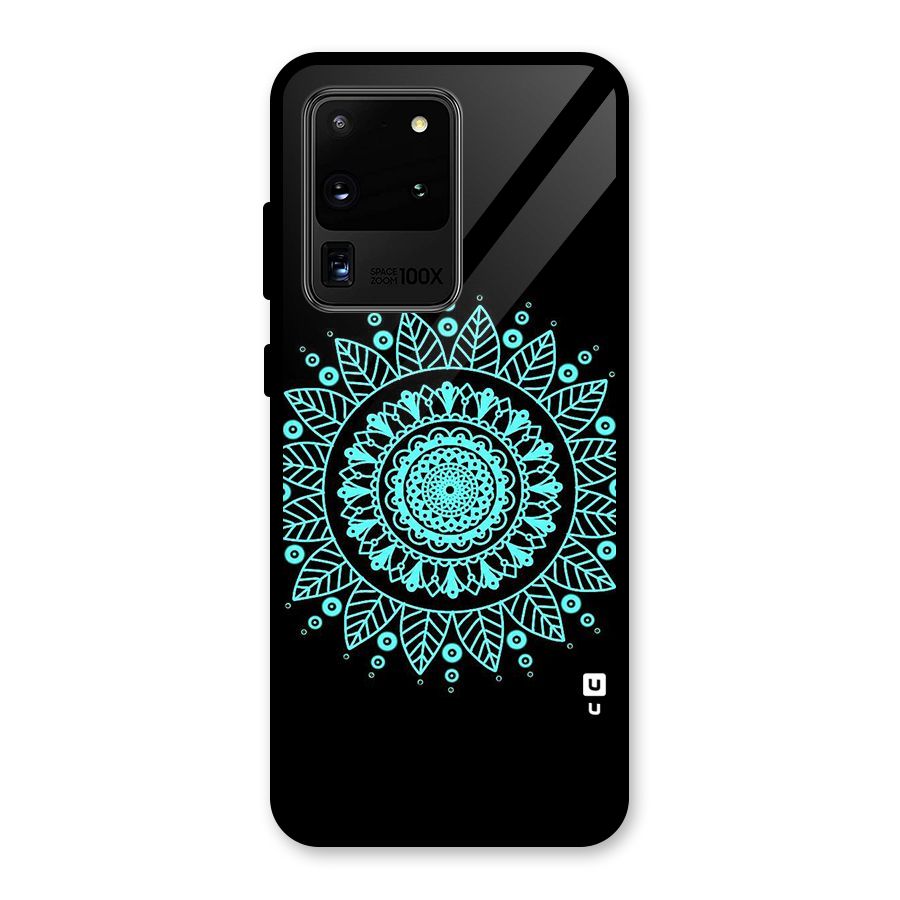 Circles Pattern Art Glass Back Case for Galaxy S20 Ultra