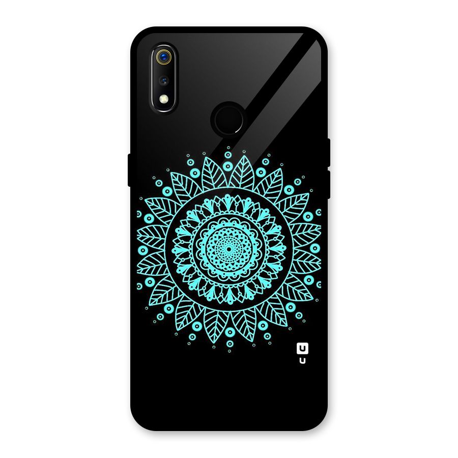 Circles Pattern Art Glass Back Case for Realme 3i