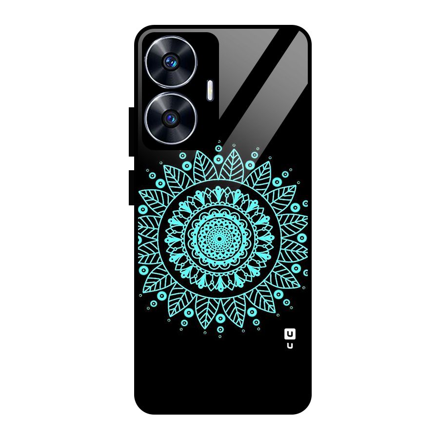 Circles Pattern Art Glass Back Case for Realme Narzo N55