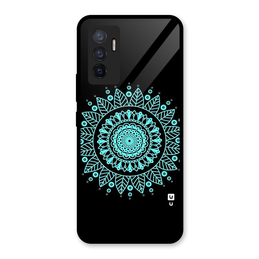 Circles Pattern Art Glass Back Case for Vivo V23e