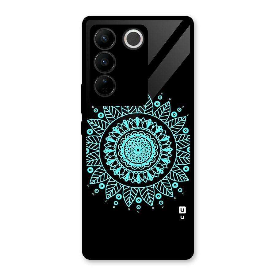 Circles Pattern Art Glass Back Case for Vivo V27