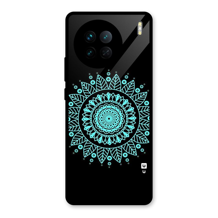 Circles Pattern Art Glass Back Case for Vivo X90