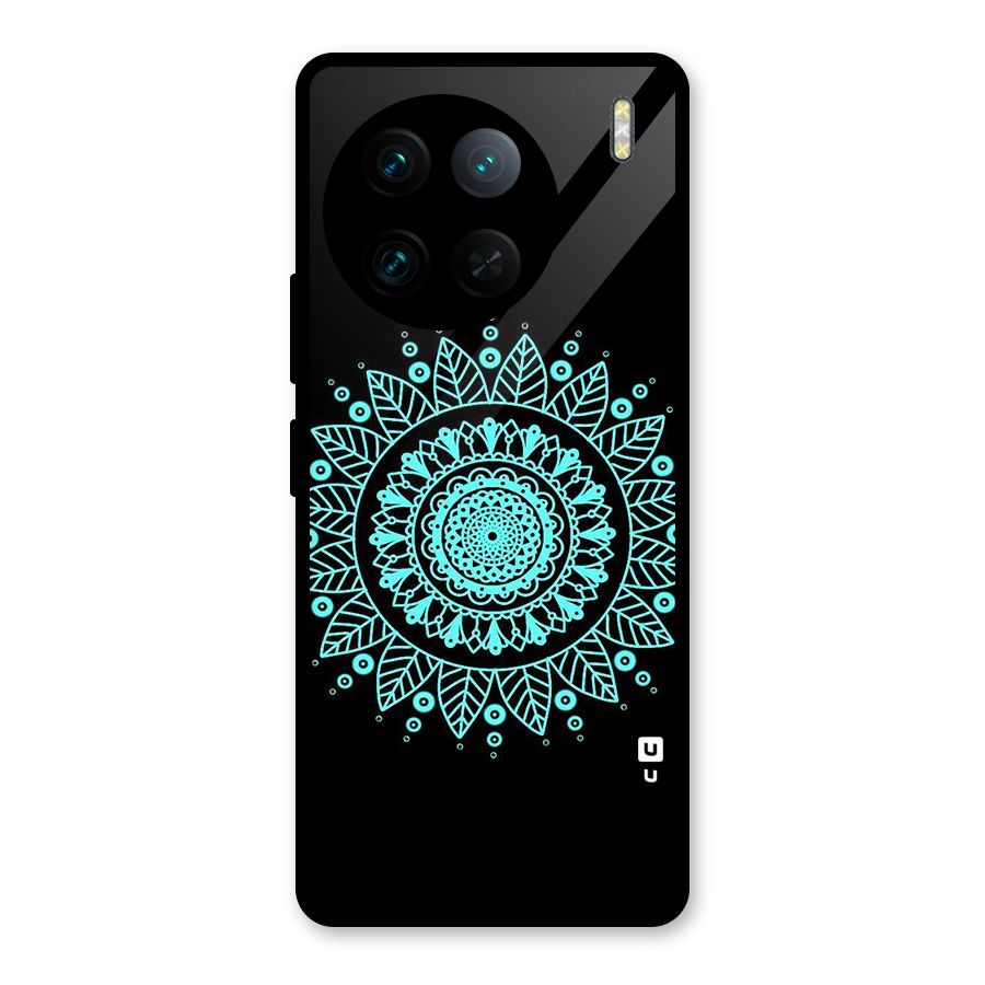 Circles Pattern Art Glass Back Case for Vivo X90 Pro