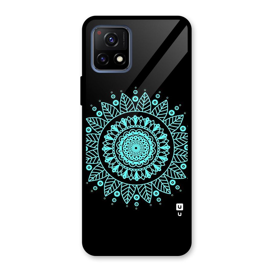 Circles Pattern Art Glass Back Case for Vivo Y72 5G