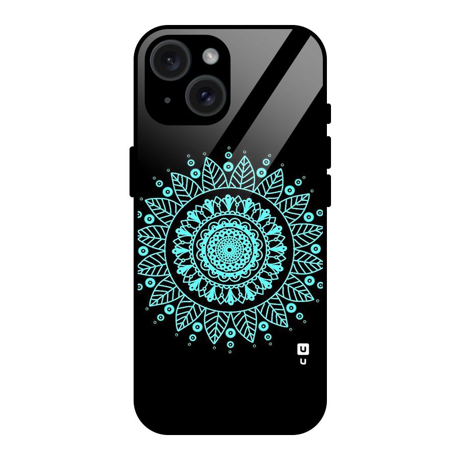 Circles Pattern Art Glass Back Case for iPhone 15