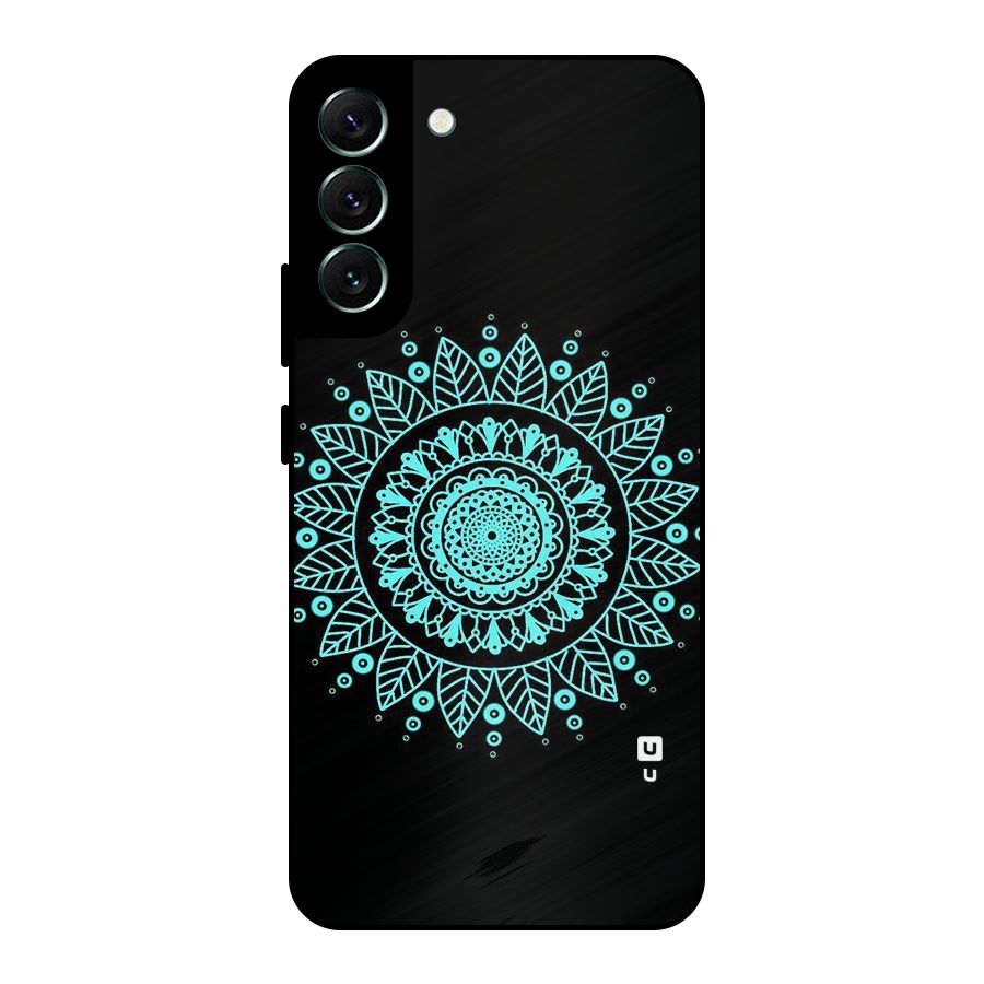 Circles Pattern Art Metal Back Case for Galaxy S22 Plus 5G