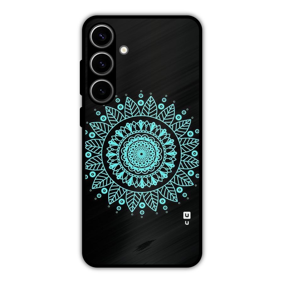 Circles Pattern Art Metal Back Case for Galaxy S24 Plus