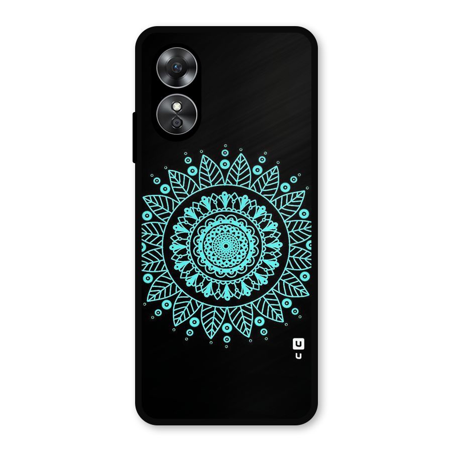 Circles Pattern Art Metal Back Case for Oppo A17