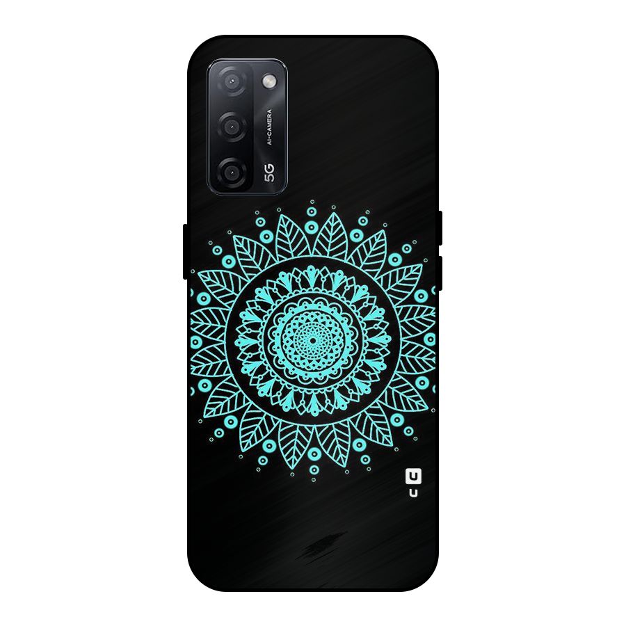 Circles Pattern Art Metal Back Case for Oppo A53s 5G