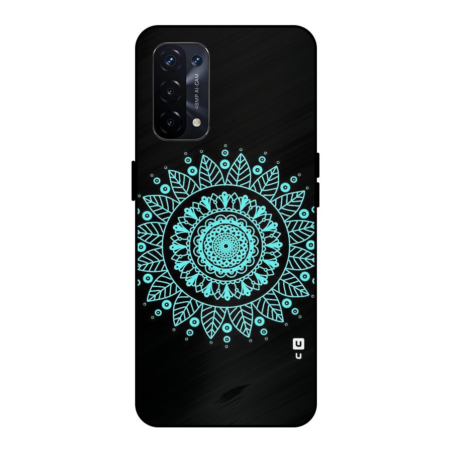 Circles Pattern Art Metal Back Case for Oppo A74 5G