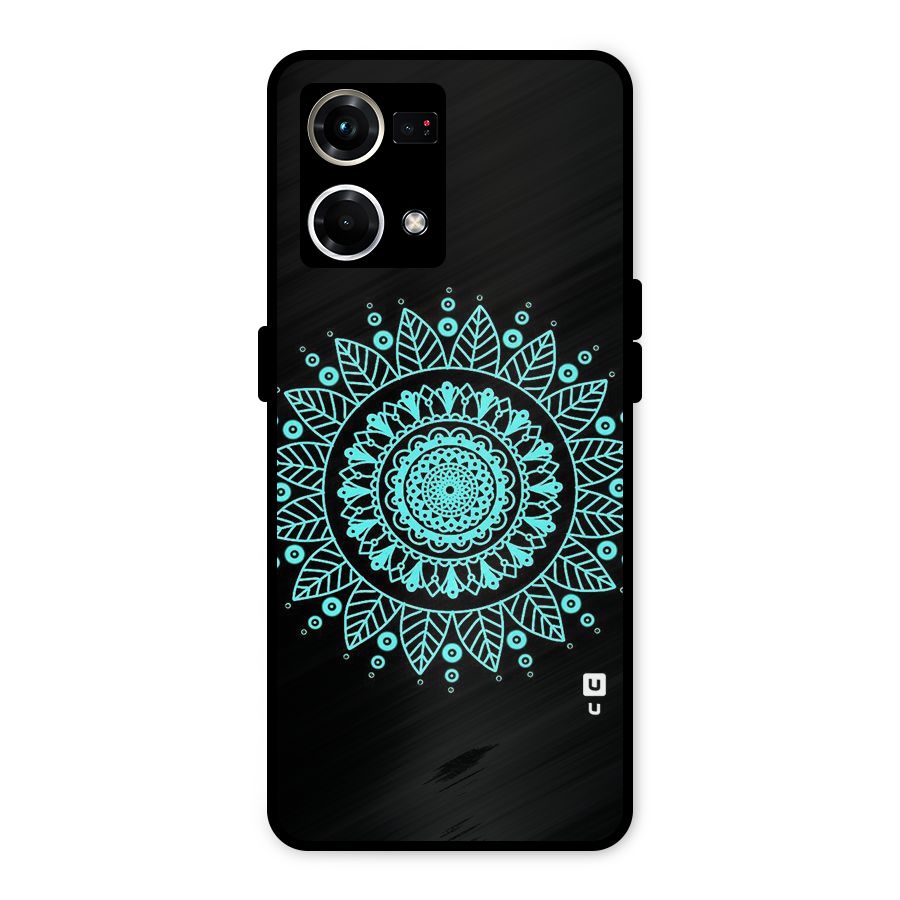 Circles Pattern Art Metal Back Case for Oppo F21s Pro 4G