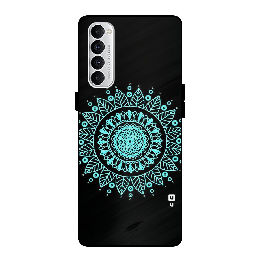 Circles Pattern Art Metal Back Case for Oppo Reno4 Pro