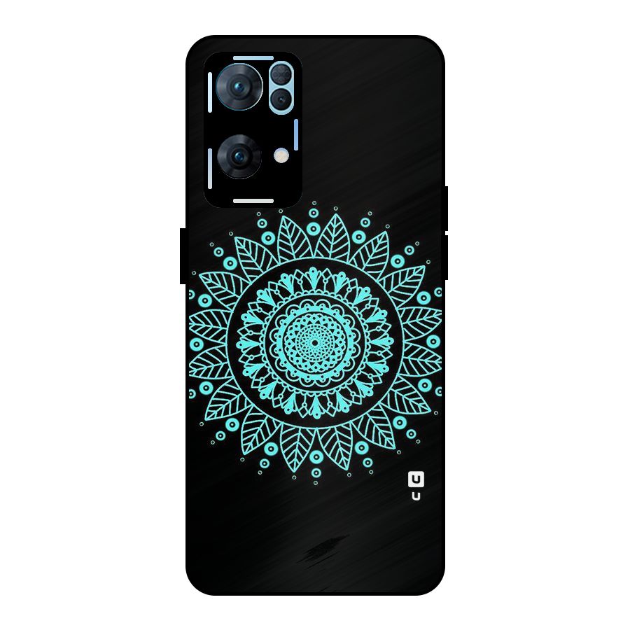 Circles Pattern Art Metal Back Case for Oppo Reno7 Pro 5G