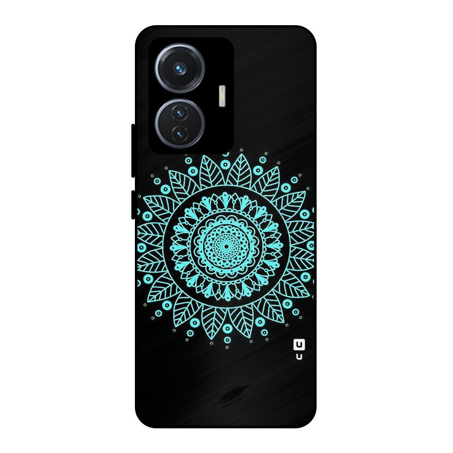 Circles Pattern Art Metal Back Case for Vivo T1 44W