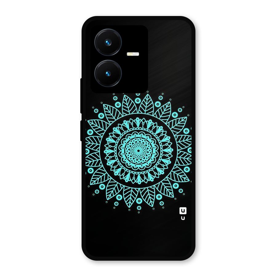 Circles Pattern Art Metal Back Case for Vivo Y22s