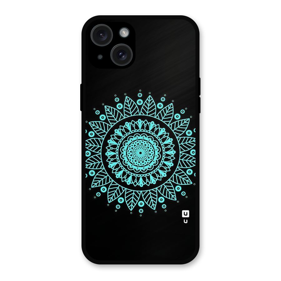 Circles Pattern Art Metal Back Case for iPhone 15 Plus