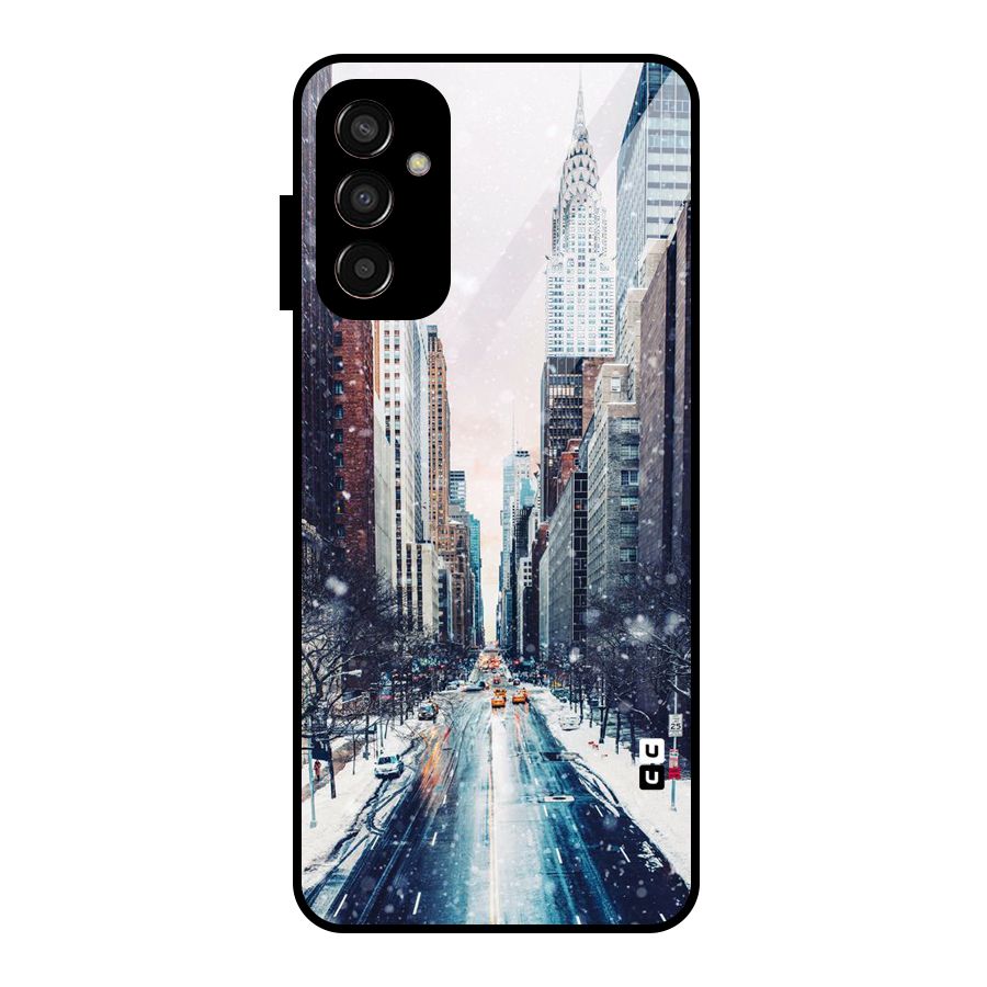 City Snow Glass Back Case for Galaxy F13