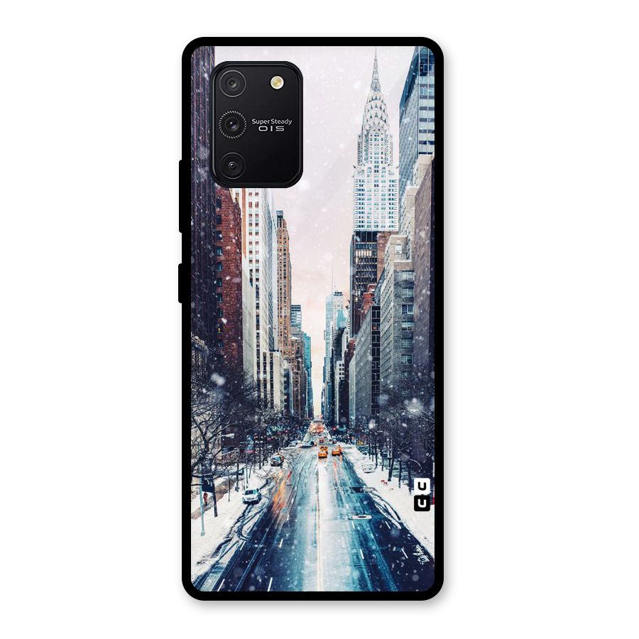 City Snow Glass Back Case for Galaxy S10 Lite