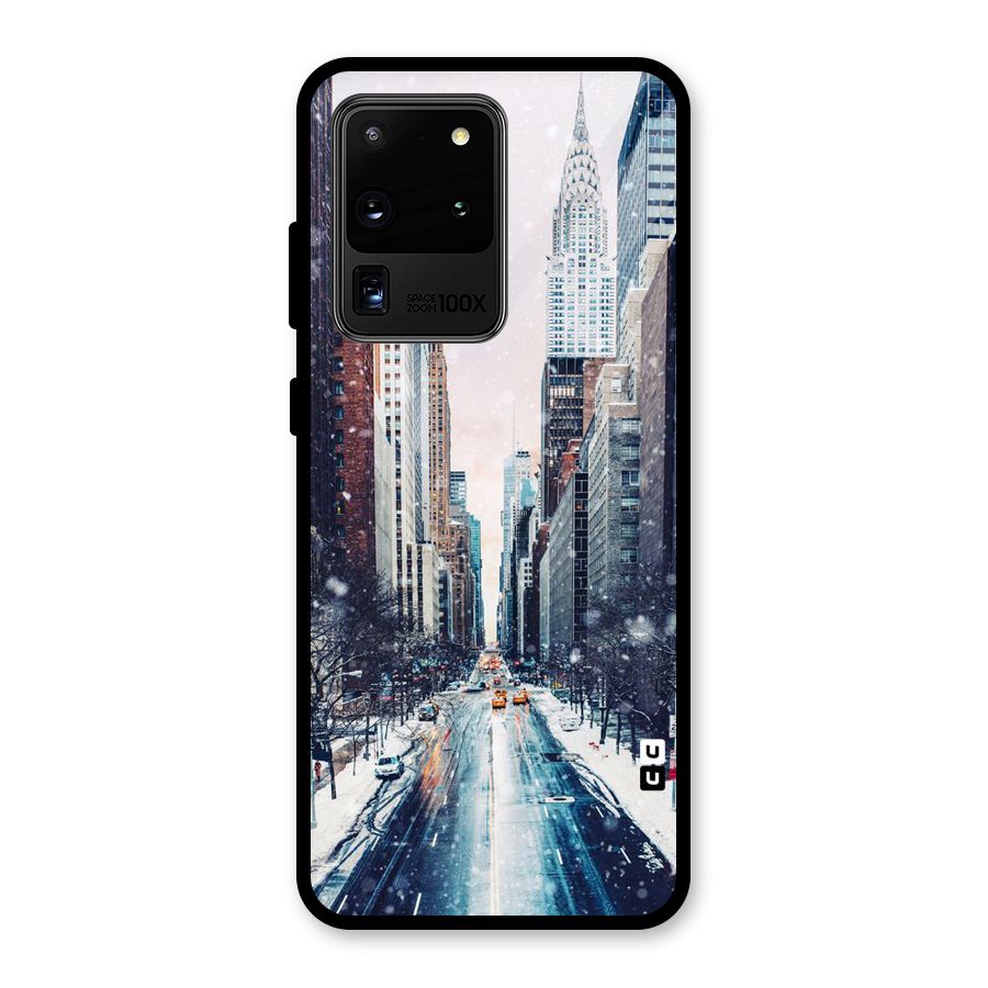 City Snow Glass Back Case for Galaxy S20 Ultra