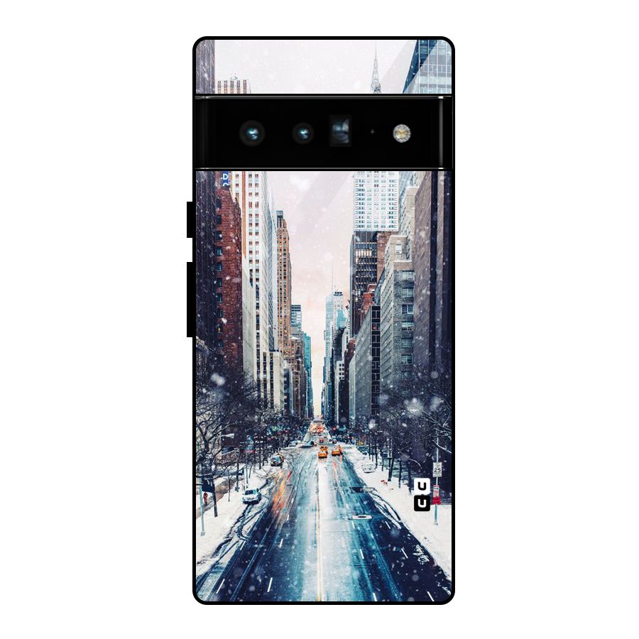 City Snow Glass Back Case for Google Pixel 6 Pro