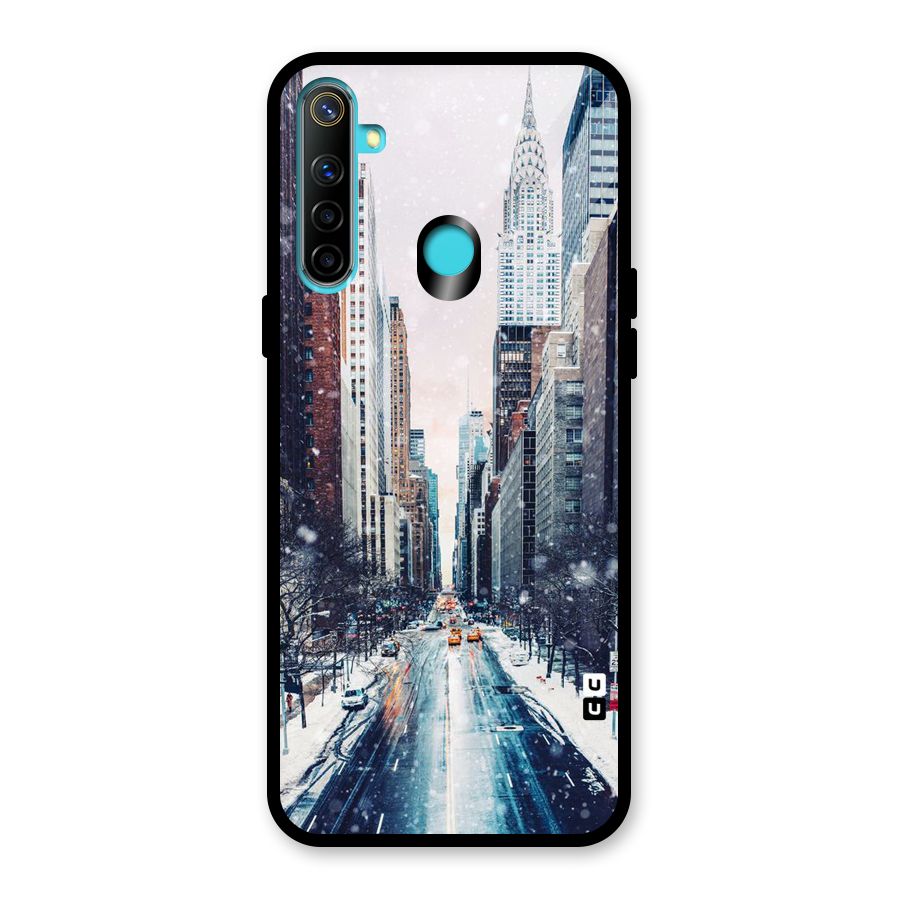 City Snow Glass Back Case for Realme 5