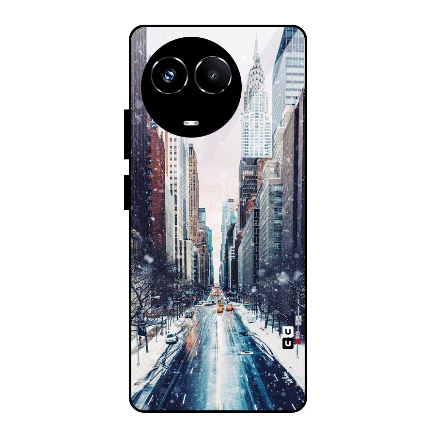 City Snow Glass Back Case for Realme Narzo 60X