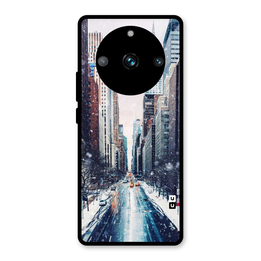 City Snow Glass Back Case for Realme Narzo 60 Pro