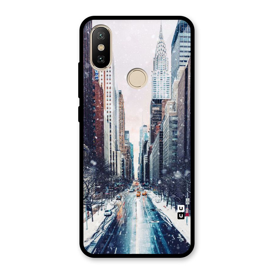 City Snow Glass Back Case for Redmi A2