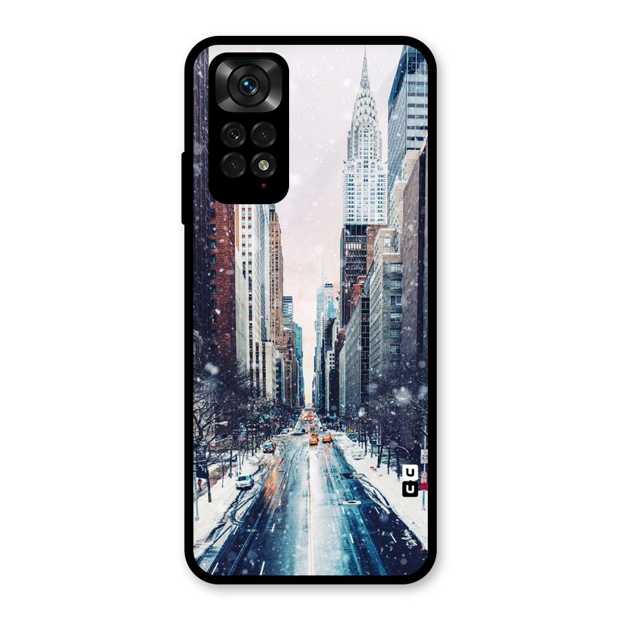 City Snow Glass Back Case for Redmi Note 11S
