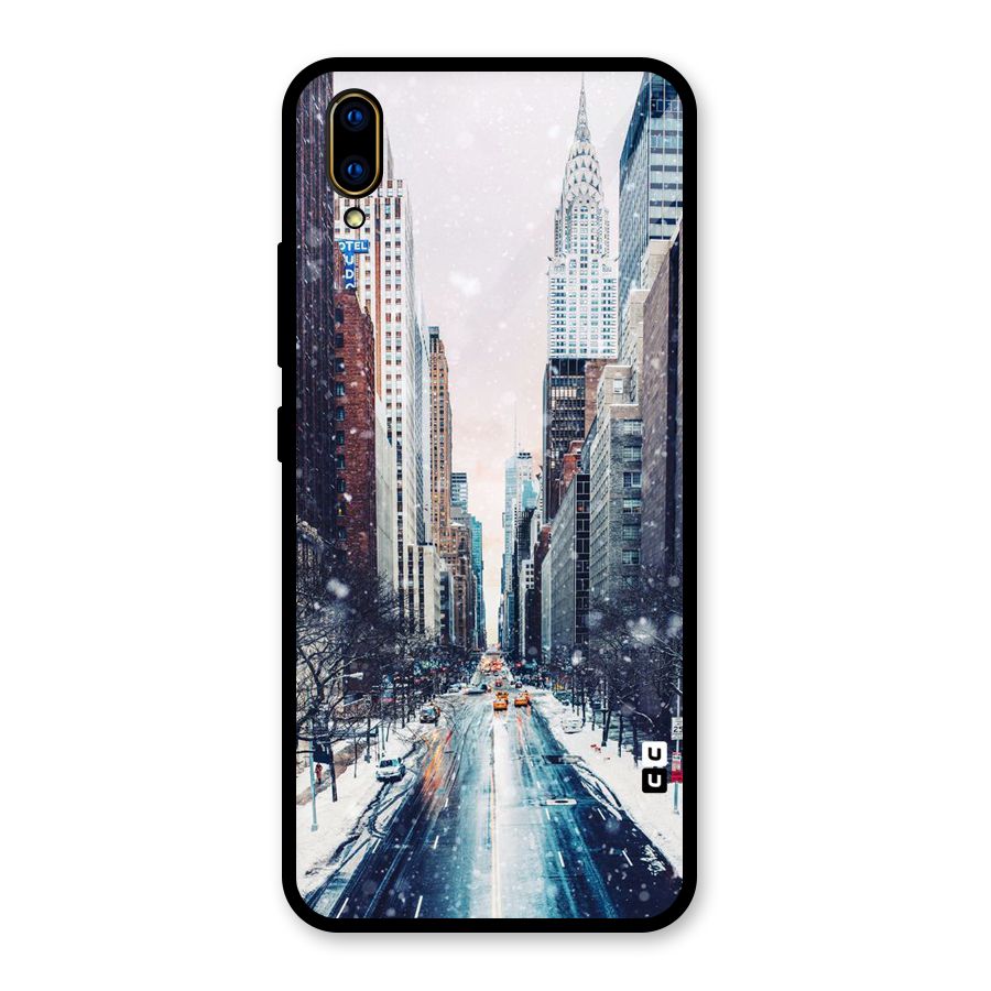 City Snow Glass Back Case for Vivo V11 Pro