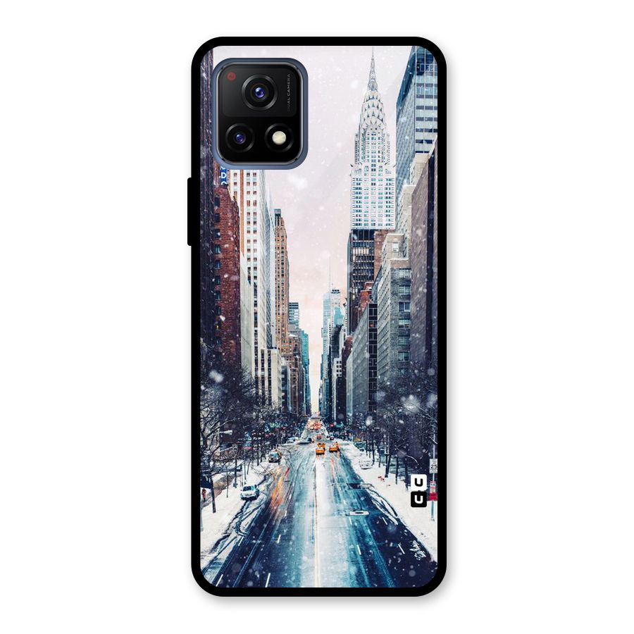City Snow Glass Back Case for Vivo Y72 5G