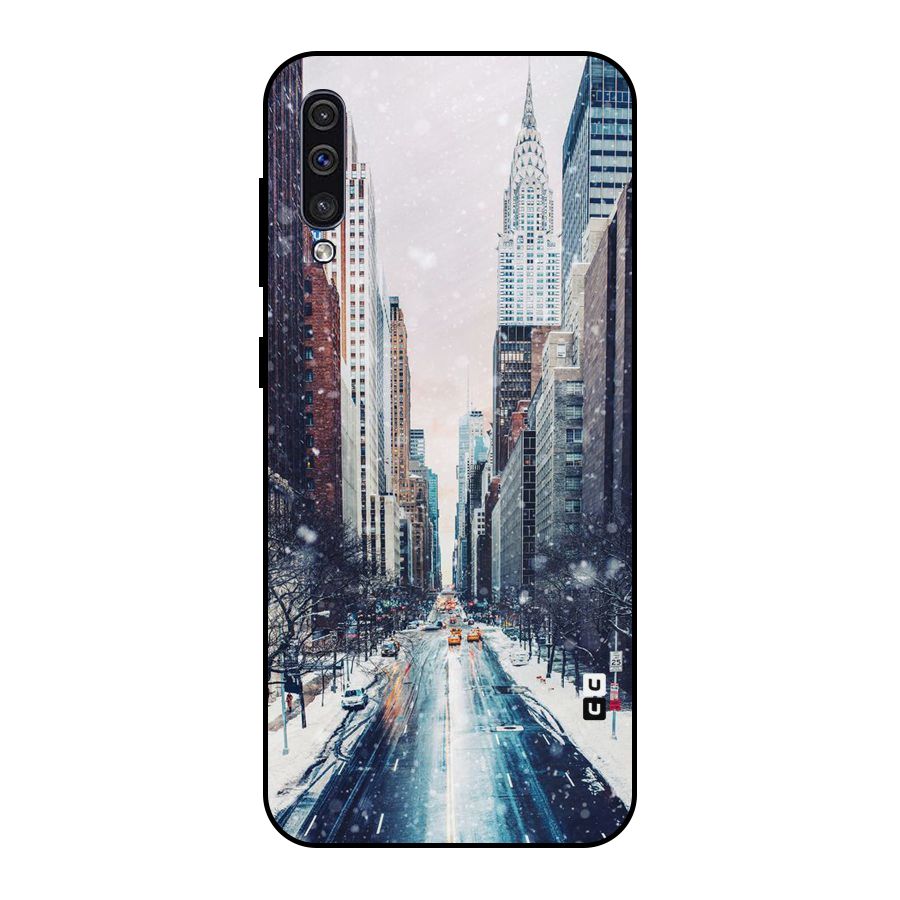 City Snow Metal Back Case for Galaxy A30s