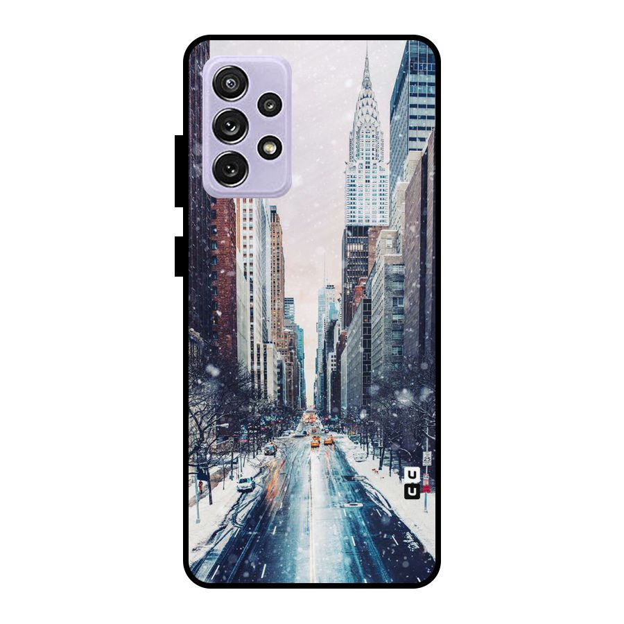 City Snow Metal Back Case for Galaxy A72