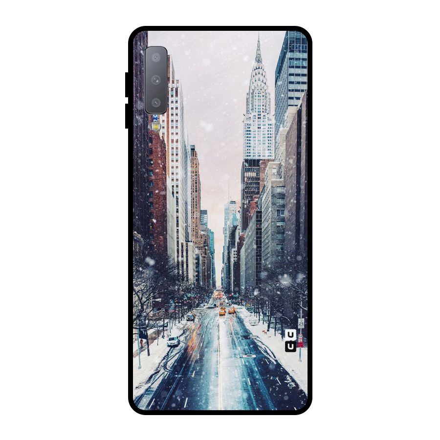 City Snow Metal Back Case for Galaxy A7 (2018)