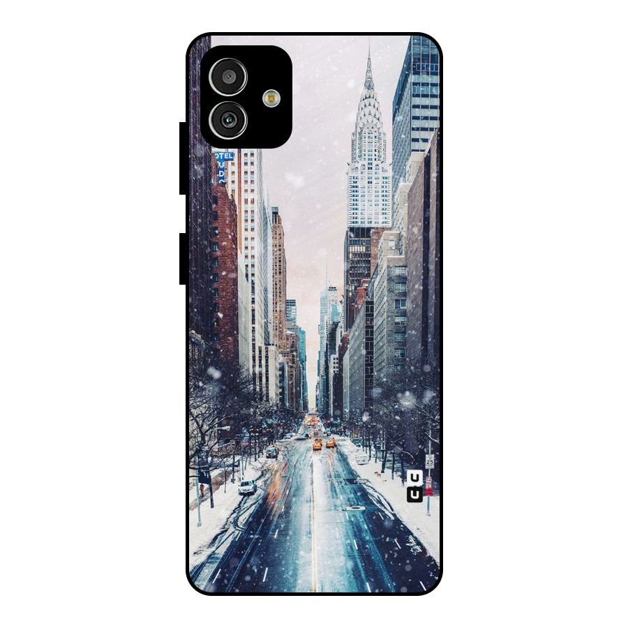 City Snow Metal Back Case for Galaxy M13 5G