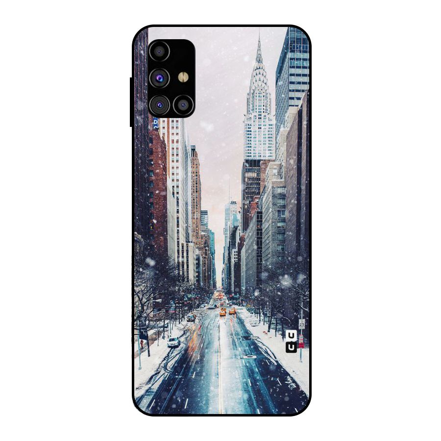 City Snow Metal Back Case for Galaxy M31s
