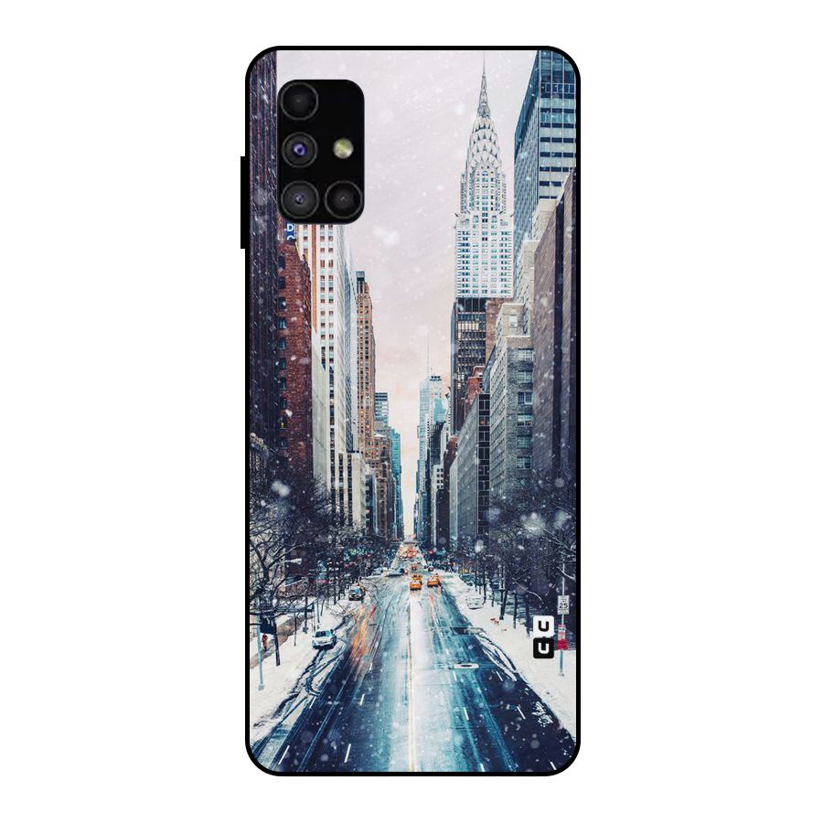City Snow Metal Back Case for Galaxy M51