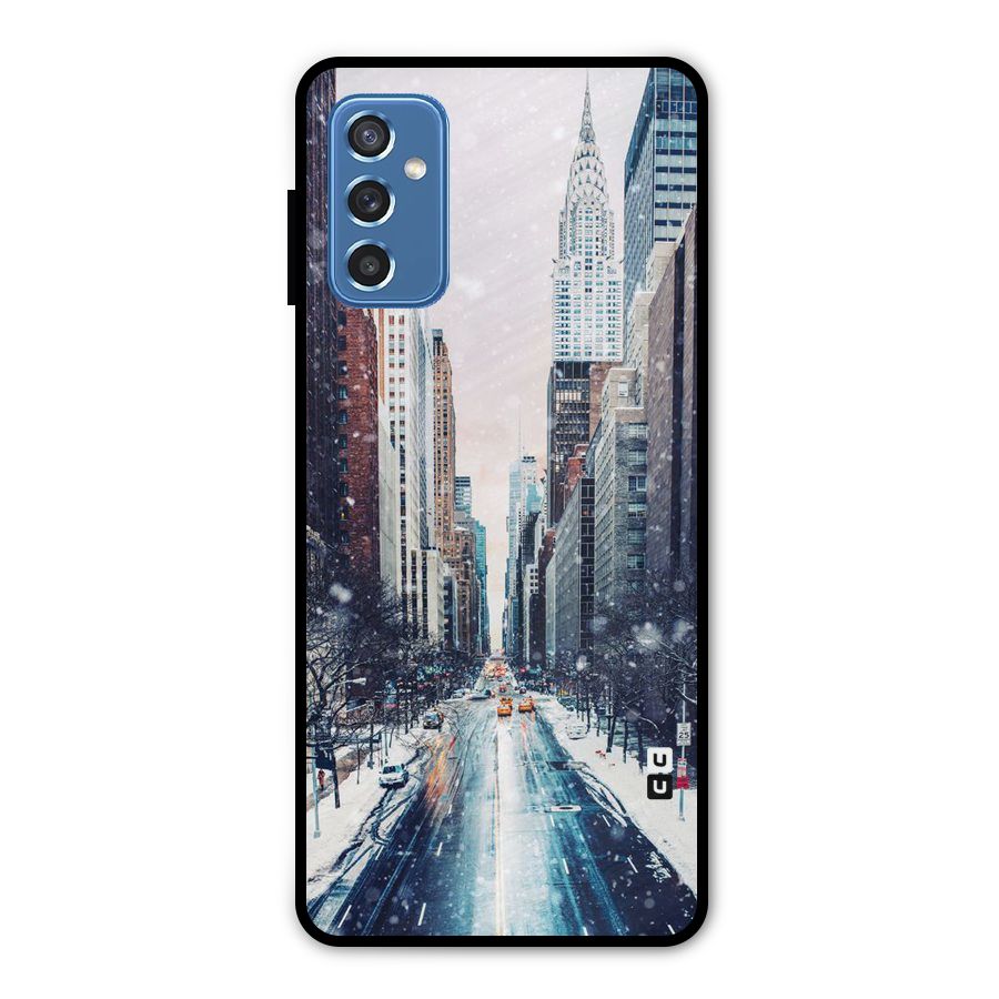 City Snow Metal Back Case for Galaxy M52 5G