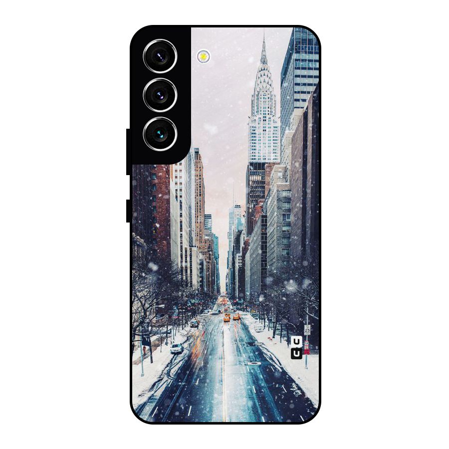 City Snow Metal Back Case for Galaxy S22 5G