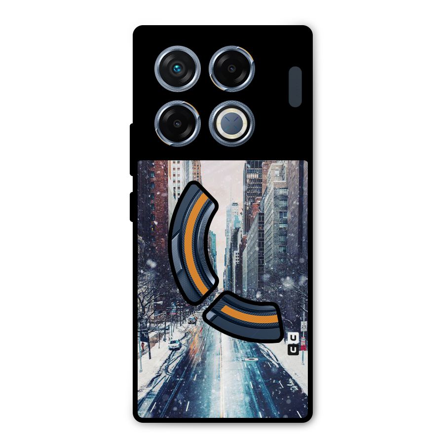 City Snow Metal Back Case for Infinix GT 20 Pro
