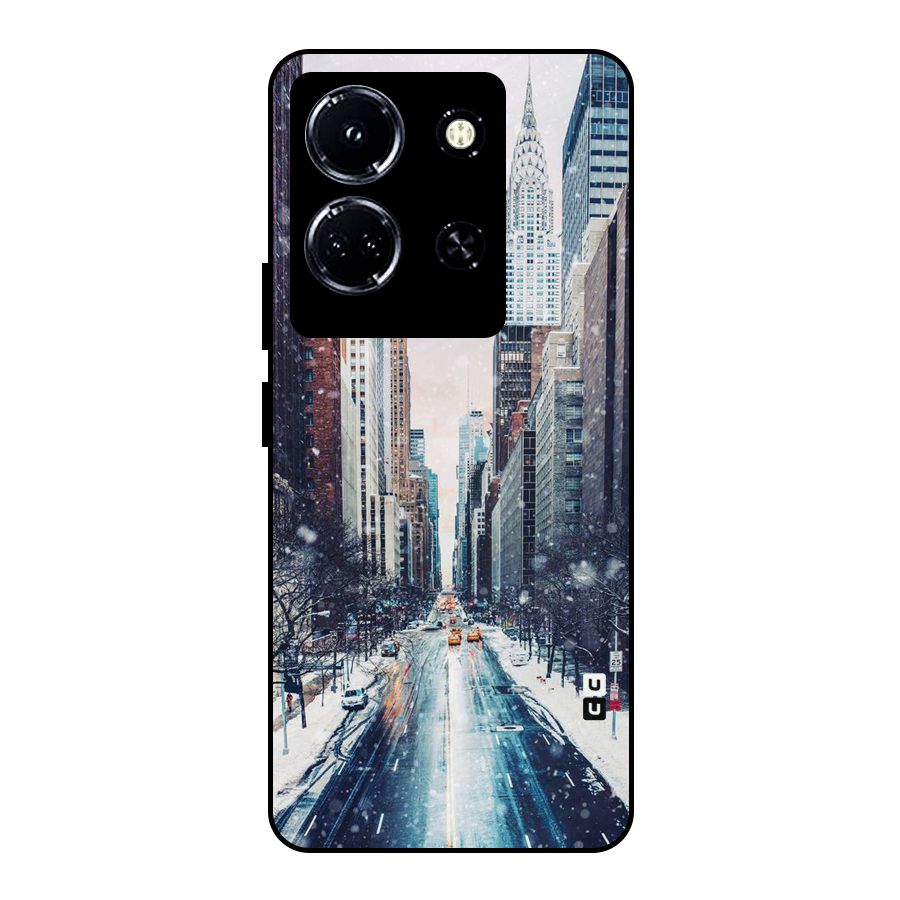 City Snow Metal Back Case for Infinix Note 30 5G