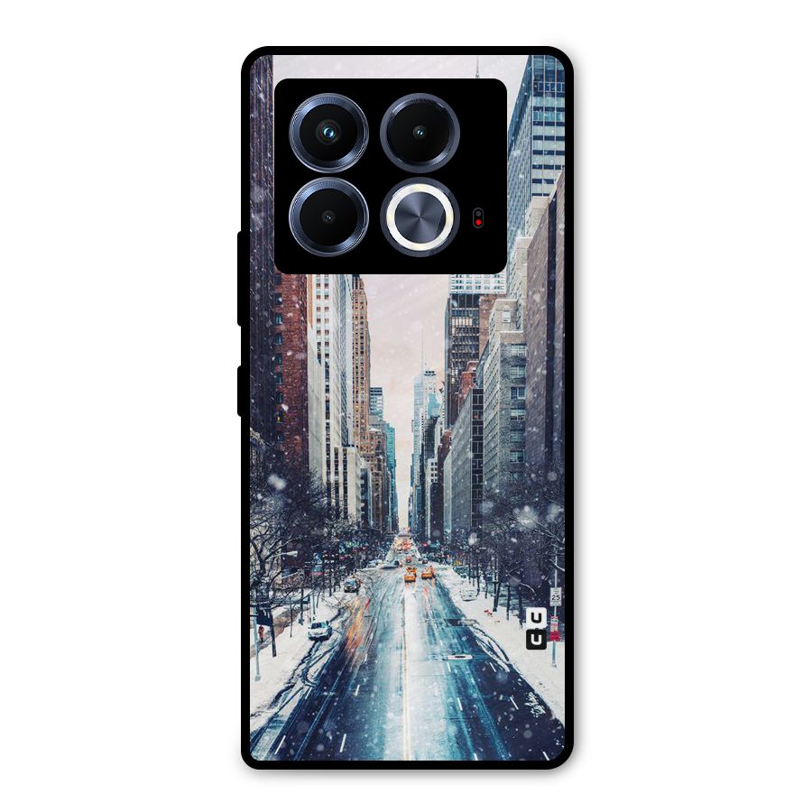 City Snow Metal Back Case for Infinix Note 40 5G