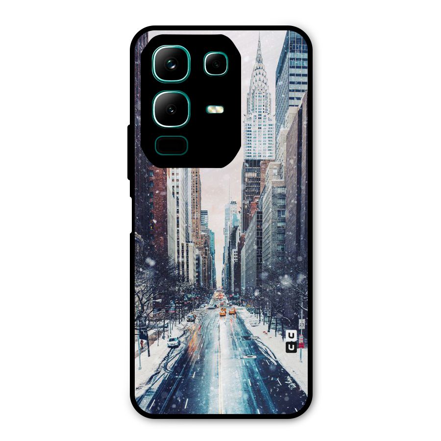 City Snow Metal Back Case for Infinix Note 50x
