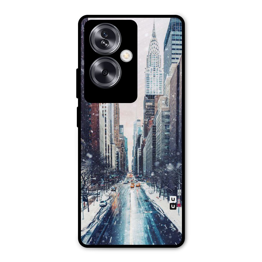City Snow Metal Back Case for Oppo A79 5G