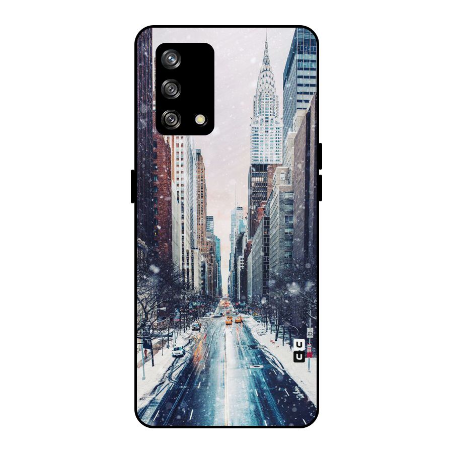 City Snow Metal Back Case for Oppo F19