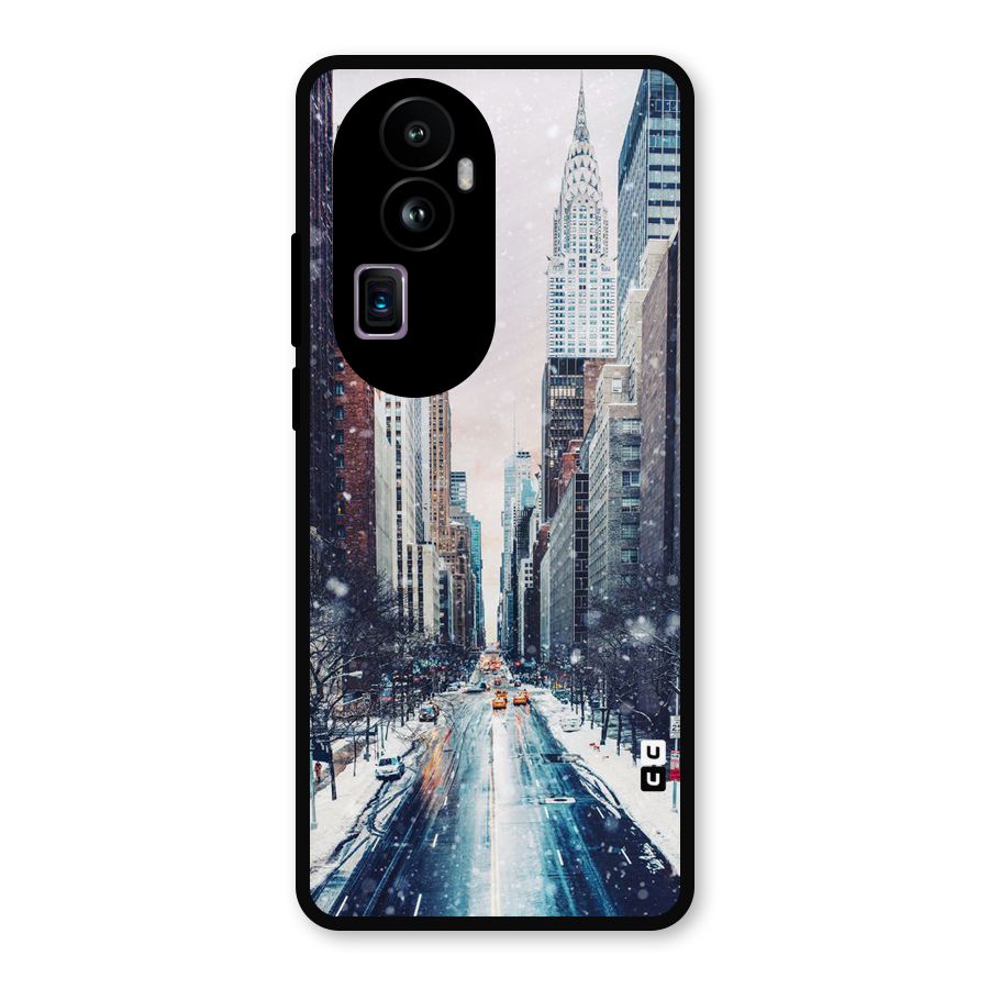 City Snow Metal Back Case for Oppo Reno10 Pro Plus