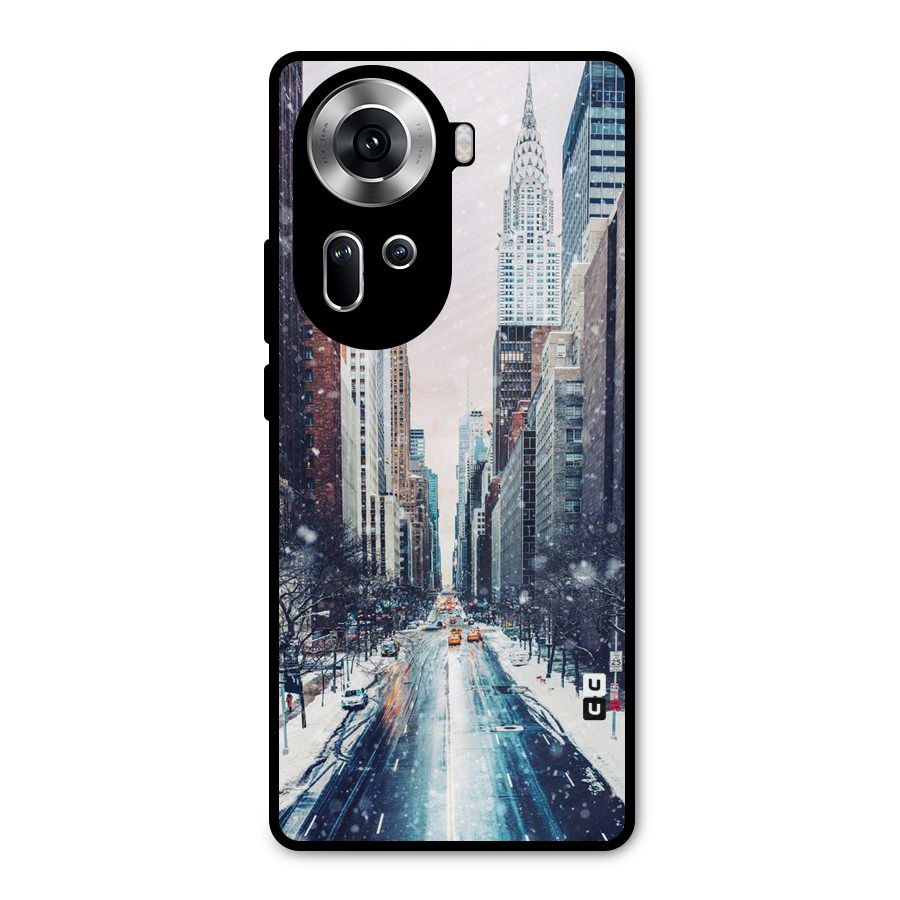 City Snow Metal Back Case for Oppo Reno11 5G