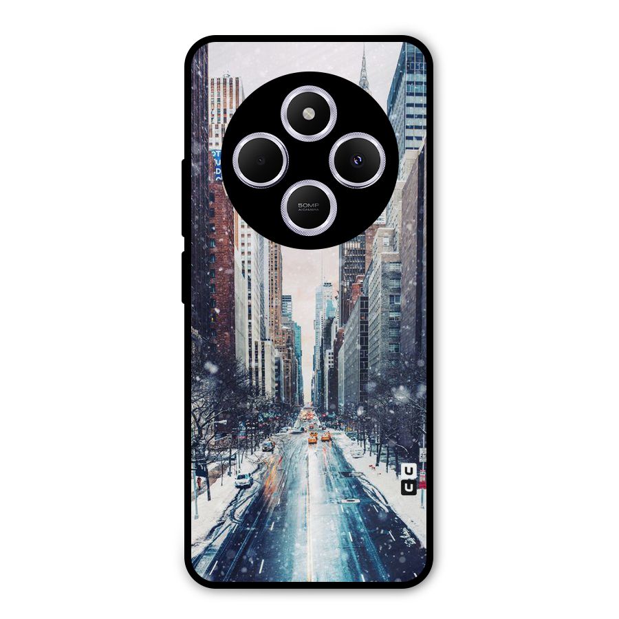 City Snow Metal Back Case for Poco C75 5G